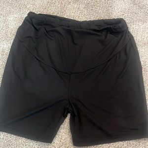 Black maternity shorts adjustable